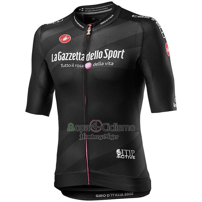 Giro d'Italia Ropa Ciclismo Culotte Corto 2020 Hombre Mangas Cortas Negro